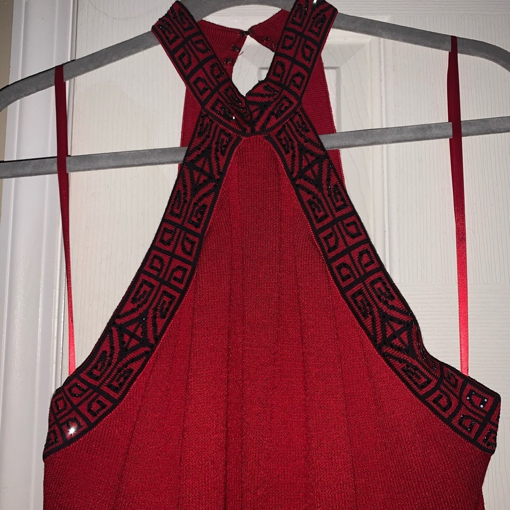 St. John by Marie Gray elegant holiday dress. The white spot is only the light!